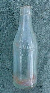   Vintage Straight Side Glass Soda Bottle Cartersville Georgia GA