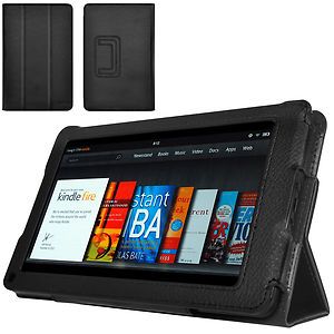 CaseCrown Bold Trifold Cover Case for  Kindle Fire Black