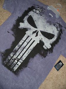 NEW MARVEL EXTREME THE PUNISHER FACE ONE OF A KIND MENS 2XL PURPLE 
