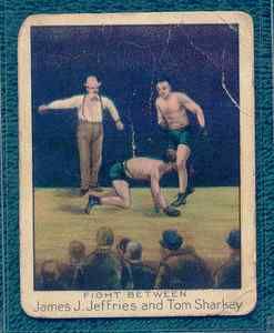 1910 Mecca James Jeffries Tom Sharkey Fight Between World Boxing 