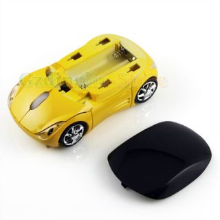 USB 2 4G 1600dpi Car Shape 3D Optical Wireless Mouse Mice for Laptop 