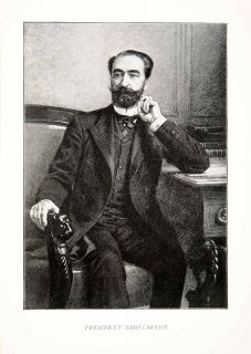 1899 Print Portrait Francois Sadi Carnot French Statesman President 