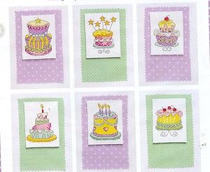 CUPCAKE CAKES BIRTHDAY CARDS TO STITCH PATTERNS CROSS STITCH PATTERN