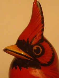 Vintage Takahashi Cardinal Bird Brooch Pin