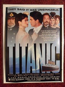   Ad Titanic CBS TV Show Series Preview Catherine Zeta Jones
