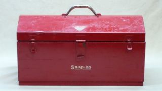 Snap On Tools 2 Drawer Red Metal Toolbox w/Removable Tote Tray