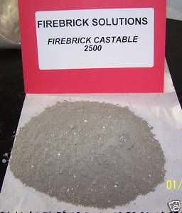 Firebrick Refractory Castable Concrete 2500 10 Bag