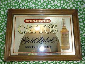 Cattos Whisky Mirror Sign Bar Pub Sign 21 Whiskey Advertising 