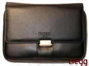Castleford Padded Black 4 Tobacco Pipe Case w Handle