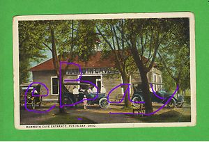 Mammoth Cave Entrance Put in Bay Ohio Vintage Post Card