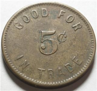 1913 CARRIZOZO, NEW MEXICO, Good For 5¢ In Trade, CARRIZOZO BAR or 