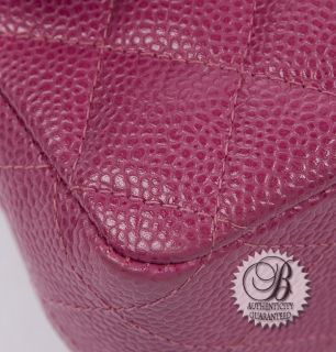 Chanel Pink Fuschia Caviar 2 55 Medium Double Flap Bag