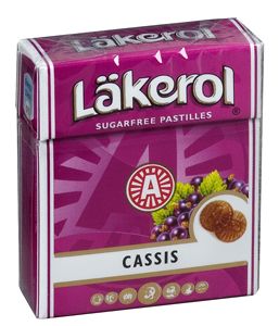 Läkerol Cassis Sugar Free Black Currant Pastilles Sweden