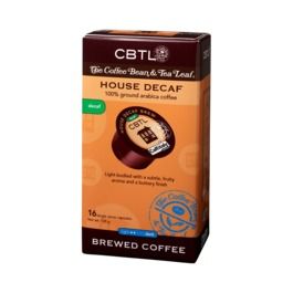 CBTL® Coffee Bean and Tea Leaf House Brew Decaf Beverage Capsules 