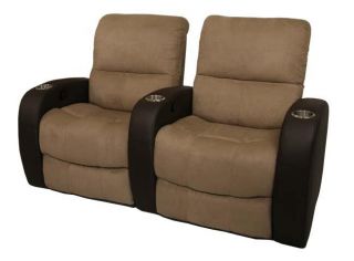 Seatcraft Catalina Home Theater Seating 2 Seats Manual Brown on Brown 