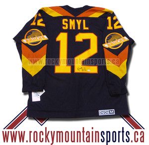   Smyl Signed Vancouver Canucks Jersey CCM Vintage 1982 Black
