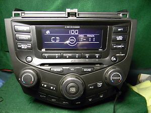 Honda Accord 6 CD changer Radio AUX  Ipod Dual climate 39175SDNL110 
