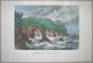 1881 Reclus Print Bay of Castries Russian Far East