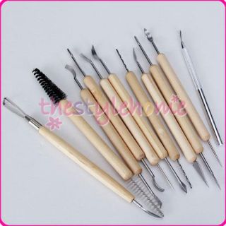 11pc Pottery Clay Sculpture Carving Modeling Tool Set