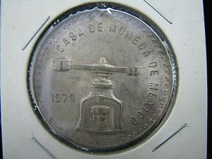 1979 Casa de Moneda de Mexico One Troy Ounce Sterling Silver Coin 