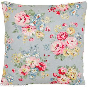 Cushion Pillow Cover Cath Kidston Fabric Spring Bouquet Dove Grey 
