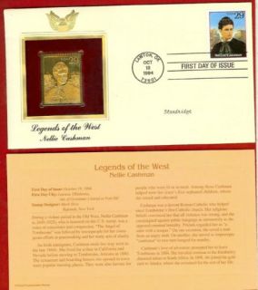 Nellie Cashman Legends of West 22K Gold Stamp Replica