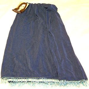 Carolyn Strauss Skirt  Size 3X Slinky Stretch Dark Blue w Beaded 