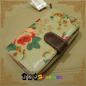 BNWT Cath Kidston Oilcloth Folded Zip Wallet Country Rose