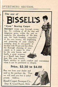 Carpet Sweeper Bissell Grand Rapids MI Print Ad 1905
