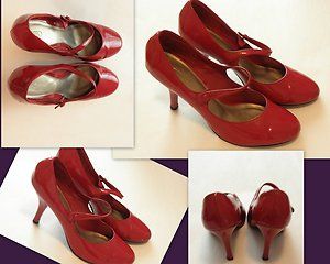 Cato Red Patent Dress Shoes High Heels Size 9 Beautiful Awesome Look 
