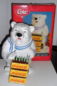 Coca Cola Cookie Jar Polar Bear Deliveryretired MIB New