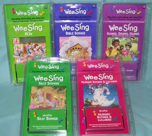 Wee Sing Books w Cassettes Childrens Musical Book NIP