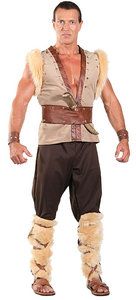 Barbarian Viking Thor Caveman Warrior Adult Mens Halloween Costumes 