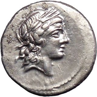 Roman Republic Censorinus 82BC RARE Silver Ancient Coin Apollo Satyr 
