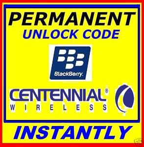 Unlock Code 4 Centennial Wireless Blackberry Curve 8310