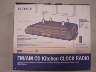   Under Cabinet Kitchen CD Player Clock Radio with AM/FM Radio New