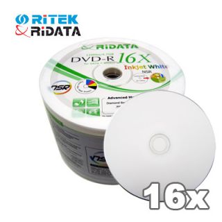 Ritek Ridata DVD R 16x Printable Blank Media DVD Disc