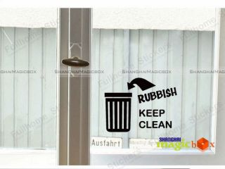 Kitchen Bathroom Decor Ceramic Tile Wall Sticker Rubbish Keep Clean 