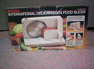 White Rival International Delicatessen Food Slicer Model 1040