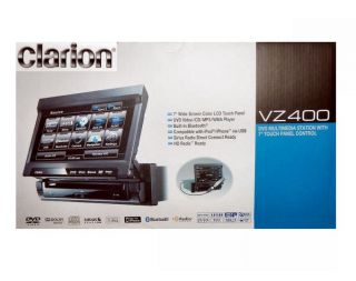 clarion vz400 7 touch screen cd dvd usb car player cd  dvd usb aux 