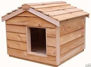 Large Insulated Cedar Cat House Small Dog House Shelter