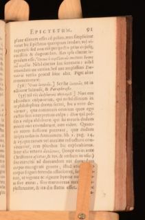 1659 Epicteti Enchiridion Epictetus Stoic Philosophy Very Scarce Meric 
