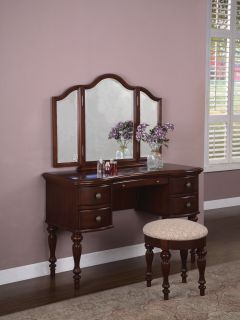 British Colonial Style Parquet Vanity Dressing Table Desk Makeup 