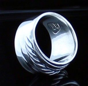 david yurman silver wide crossover ring