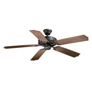NEW 52 inch Outdoor Energy Star Ceiling Fan, Bronze, 5 Plastic Blades 