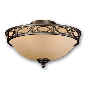 New Ceiling Fan Light Kit or Semi Flush Fixture Oil Rubbed Bronze 