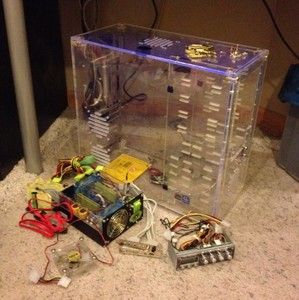 Acrylic Desktop Computer Case With 500w ATX Power Supply And 