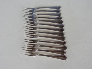 13 Antique silverplate cocktail seafood fork Scientific Silver