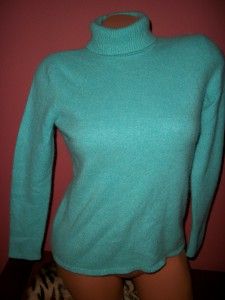 chadwick s 100 % cashmereturquise turtleneck sweater m