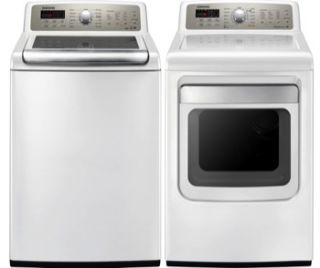 NEW Samsung Top Load Washer & Gas Dryer Laundry Set WA484DSHAWR 